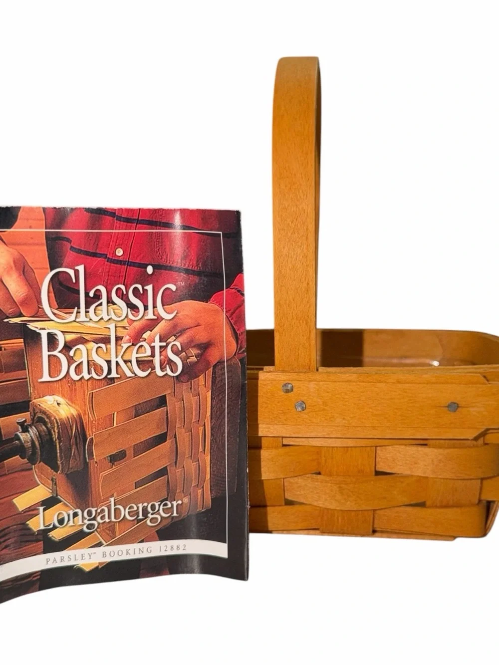 VINTAGE Longaberger Parsley Booking Basket 1999